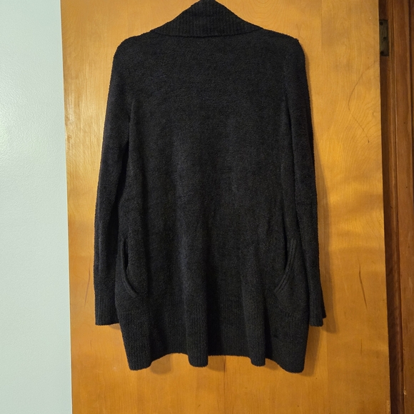 Barefoot Dreams Cozychic Lite Circle Open Cardigan Black Size M - Picture 2 of 4